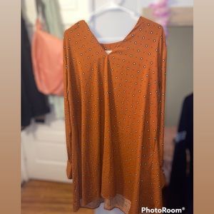 Orange print dress 🍊